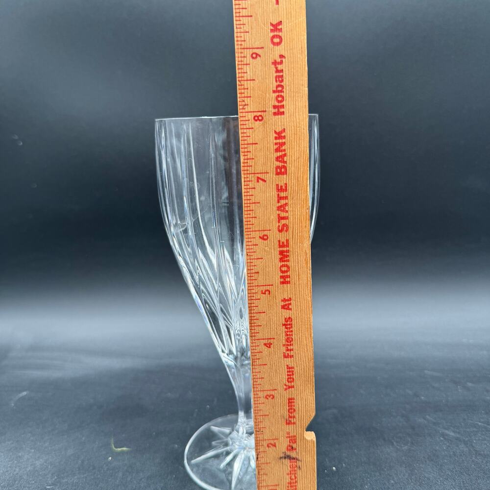 Mikasa Tiara Iced Tea Glasses Crystal Stemware 8" Set/3 - Picture 4 of 6